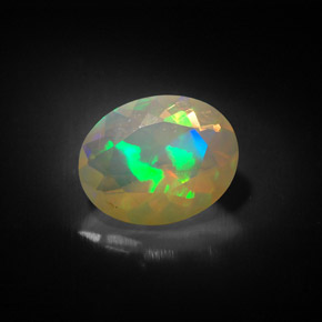 1,35 ctw natürlicher mehrfarbiger Opal, Transparent, Transparent / Lichtdurchlässig