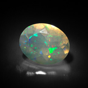 1,63 ctw natürlicher mehrfarbiger Opal, Transparent, Transparent / Lichtdurchlässig