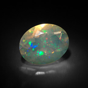 1,63 ctw natürlicher mehrfarbiger Opal, Transparent, Transparent / Lichtdurchlässig