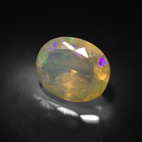 1,43 ctw natürlicher mehrfarbiger Opal, Transparent, Transparent / Lichtdurchlässig