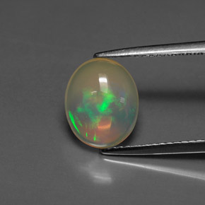 1,68 ctw natürlicher mehrfarbiger Opal, Transparent, Transparent / Lichtdurchlässig