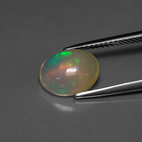 1,68 ctw natürlicher mehrfarbiger Opal, Transparent, Transparent / Lichtdurchlässig