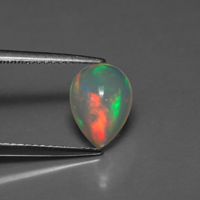 1,40 ctw natürlicher mehrfarbiger Opal, Transparent, Transparent / Lichtdurchlässig