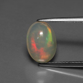 2,53 ctw natürlicher mehrfarbiger Opal, Transparent, Transparent / Lichtdurchlässig