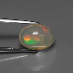 2,53 ctw natürlicher mehrfarbiger Opal, Transparent, Transparent / Lichtdurchlässig