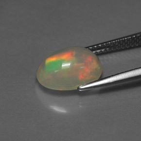 2,53 ctw natürlicher mehrfarbiger Opal, Transparent, Transparent / Lichtdurchlässig
