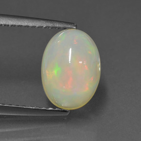 1,77 ctw natürlicher mehrfarbiger Opal, Oval Schliff, Lichtdurchlässig