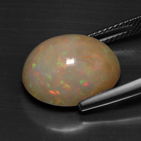 7,28 ctw natürlicher mehrfarbiger Opal, Oval Schliff, Lichtundurchlässig
