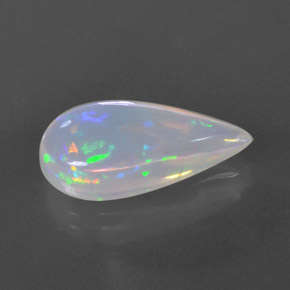 7,29 ctw natürlicher mehrfarbiger Opal, Birnenform, Transparent