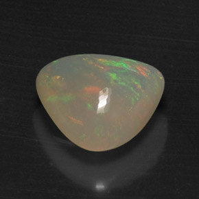 6,17 ctw natürlicher mehrfarbiger Opal, Transparent, Transparent / Lichtdurchlässig