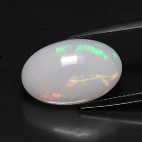 5,49 ctw natürlicher mehrfarbiger Opal, Oval Schliff, Lichtundurchlässig