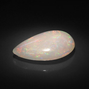 7,38 ctw natürlicher mehrfarbiger Opal, Birnenform, Lichtundurchlässig