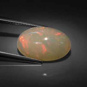 7,16 ctw natürlicher mehrfarbiger Opal, Transparent, Transparent / Lichtdurchlässig