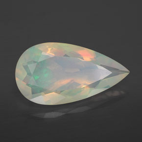 2,73 ctw natürlicher mehrfarbiger Opal, Birnenform, Transparent