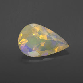 2,62 ctw natürlicher mehrfarbiger Opal, Birnenform, Transparent