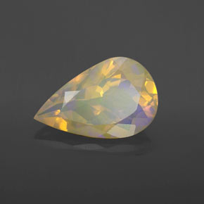 2,62 ctw natürlicher mehrfarbiger Opal, Birnenform, Transparent