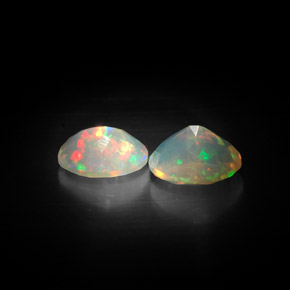  ct natürliche mehrfarbiger Opal-Edelsteine, Transparent, Transparent / Lichtdurchlässig
