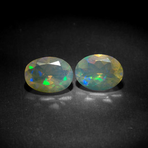  ct natürliche mehrfarbiger Opal-Edelsteine, Transparent, Transparent / Lichtdurchlässig