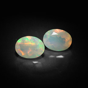  ct natürliche mehrfarbiger Opal-Edelsteine, Transparent, Transparent / Lichtdurchlässig