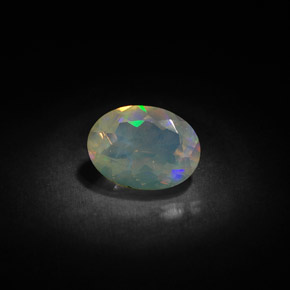 0,83 ctw natürlicher mehrfarbiger Opal, Transparent, Transparent / Lichtdurchlässig