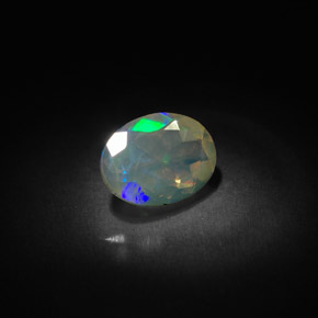 0,83 ctw natürlicher mehrfarbiger Opal, Transparent, Transparent / Lichtdurchlässig
