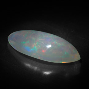 3,34 ctw natürlicher mehrfarbiger Opal, Transparent, Transparent / Lichtdurchlässig
