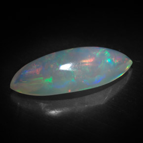 3,34 ctw natürlicher mehrfarbiger Opal, Transparent, Transparent / Lichtdurchlässig