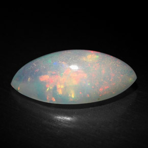 1,70 ctw natürlicher mehrfarbiger Opal, Transparent, Transparent / Lichtdurchlässig