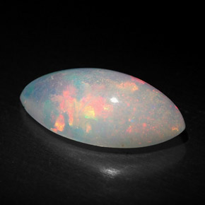 1,70 ctw natürlicher mehrfarbiger Opal, Transparent, Transparent / Lichtdurchlässig