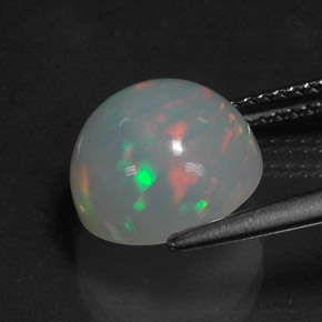 3,09 ctw natürlicher mehrfarbiger Opal, Transparent, Transparent / Lichtdurchlässig