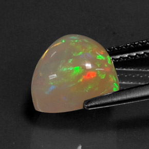 2,67 ctw natürlicher mehrfarbiger Opal, Transparent, Transparent / Lichtdurchlässig