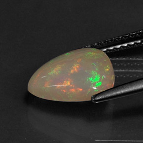1,68 ctw natürlicher mehrfarbiger Opal, Transparent, Transparent / Lichtdurchlässig