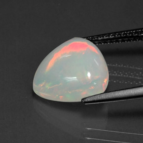 3,19 ctw natürlicher mehrfarbiger Opal, Transparent, Transparent / Lichtdurchlässig