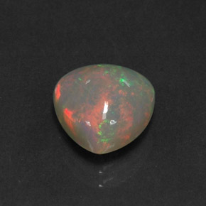 2,84 ctw natürlicher mehrfarbiger Opal, Transparent, Transparent / Lichtdurchlässig