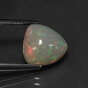 2,84 ctw natürlicher mehrfarbiger Opal, Transparent, Transparent / Lichtdurchlässig