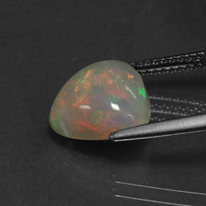 2,84 ctw natürlicher mehrfarbiger Opal, Transparent, Transparent / Lichtdurchlässig