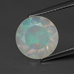 1,84 ctw natürlicher mehrfarbiger Opal, Transparent, Transparent / Lichtdurchlässig