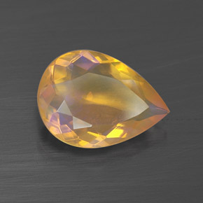 1,75 ctw natürlicher mehrfarbiger Opal, Birnenform, Transparent
