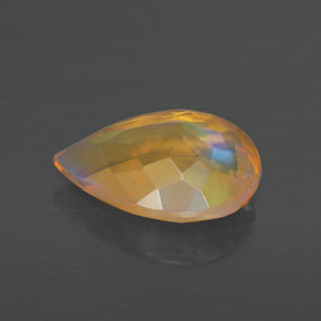 1,75 ctw natürlicher mehrfarbiger Opal, Birnenform, Transparent