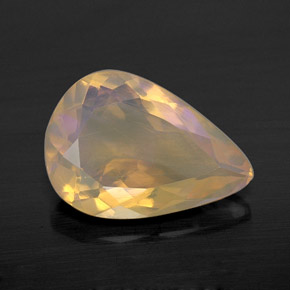 2,01 ctw natürlicher mehrfarbiger Opal, Birnenform, Transparent