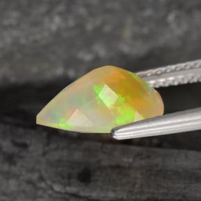 1,57 ctw natürlicher mehrfarbiger Opal, Birnenform, Transparent
