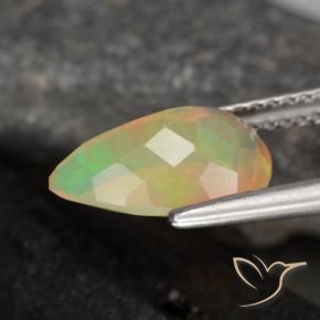 9,17 ctw natürlicher Mehrfarbig Opal, Birnenform, Transparent