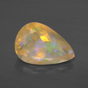 2,71 ctw natürlicher mehrfarbiger Opal, Birnenform, Transparent