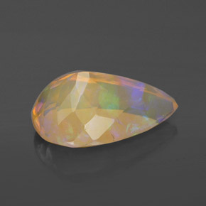 2,71 ctw natürlicher mehrfarbiger Opal, Birnenform, Transparent