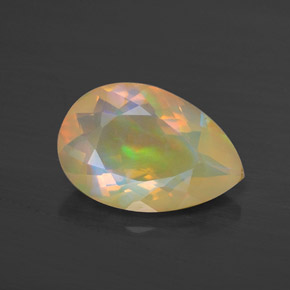 1,49 ctw natürlicher mehrfarbiger Opal, Birnenform, Transparent