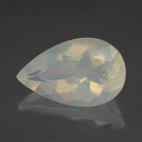 2,21 ctw natürlicher mehrfarbiger Opal, Birnenform, Transparent