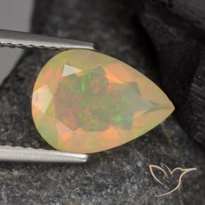 9,17 ctw natürlicher Mehrfarbig Opal, Birnenform, Transparent