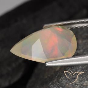 9,17 ctw natürlicher Mehrfarbig Opal, Birnenform, Lichtdurchlässig