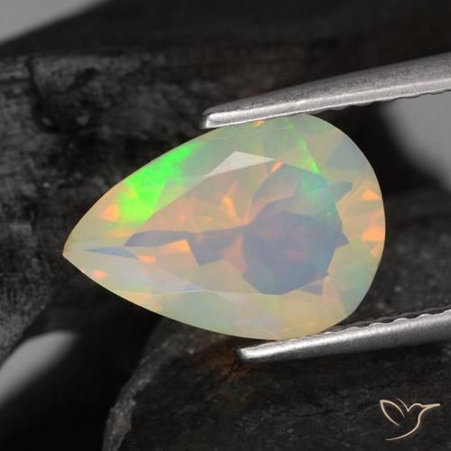 1.47ct Natürlicher Mehrfarbig Opal, Birnenform, Transparent