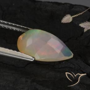 9,17 ctw natürlicher Mehrfarbig Opal, Birnenform, Transparent